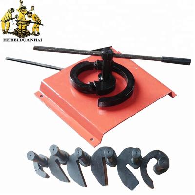 China Universal Metal Ornamental Manual Roller Roll Bender Square/Round/Flat Bar Iron Bending Tool DH-SW7 for sale