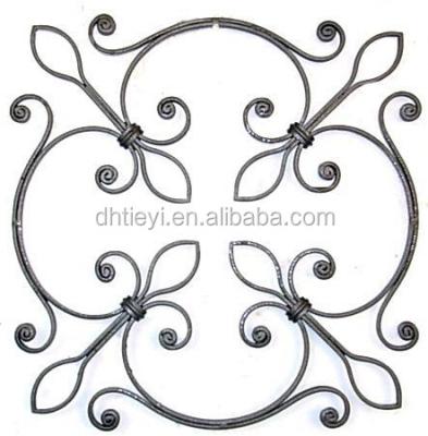 China Gate Fence Railing Parts 2016 Design Welded Wrought Iron Balcony Fencing Decorative Component for sale