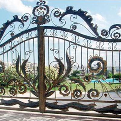 China Easily Assembled Decorative Wrought Iron Garden Gate Villa Entry Gate Iron Gate for sale