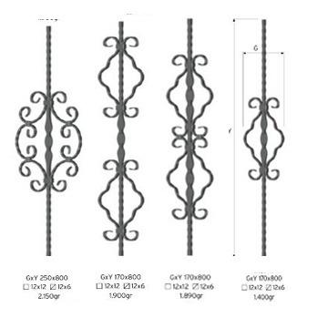 China balcony, forged baluster steel baluster for sale