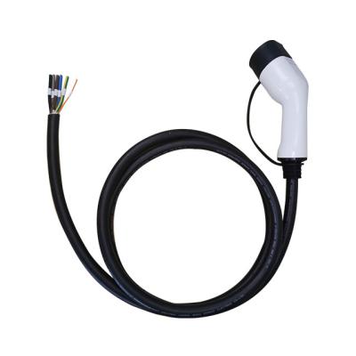 China Strip 32A 3 Phase EV Charging Cable Type - 2 Open End 21kW IEC 62196-2 EV Charger Cable for sale