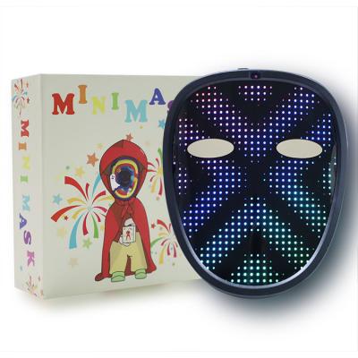 China 8 - 9 Hours 2023 Latest Led Light Up Mask For Kids Face Masks Factory Wholesale Glowing Led Light Mini Party Mask for sale