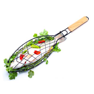 China Hot Selling Corrosion Resistance Non Grilling Stick Liner BBQ Fish Basket for sale