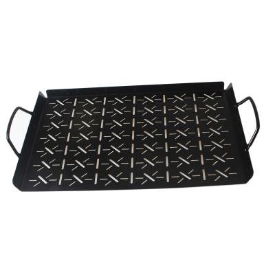 China Dustproof High Quality Nonstick Black Coating BBQ Grilling Pan for sale