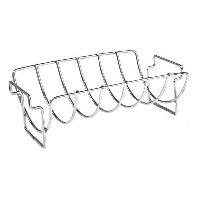 China Corrosion Resistance 14 Inch Reversible Stainless Steel Rib BBQ Grilling Rack for sale