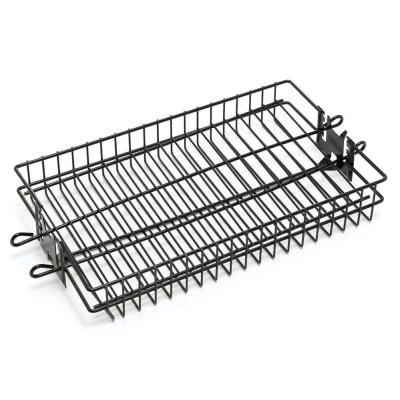 China Dustproof Non Stick Coating Flat Spit Rotisserie Grill Basket for sale