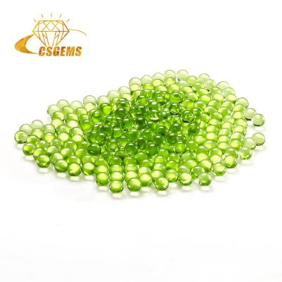 China Custom Durable High Grade Gemstone Round Shape Cabochon Rough Pakistan Peridot Pakistan From Birefringence And Pleochroism Small CS Gems for sale