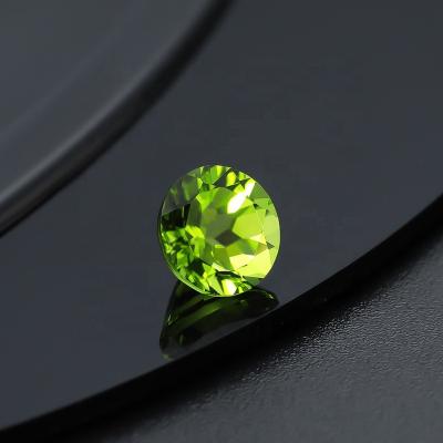 China High Custom Bulk Size Birefringence And Pleochroism CS Gems Grade Around Cut Peridots Price Per Carat For Jewelry Making for sale