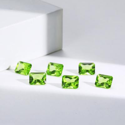 China Radiant Peridot Stone Prices Grc Ngtc Gems CS Birefringence and Pleochroism Certificate High Quality Natural Raw Loose Octagon Gemstones for sale