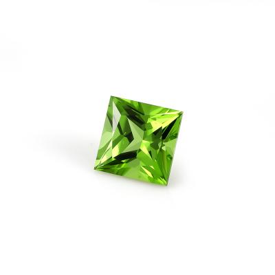 China Birefringence and Pleochroism CS Gems China Manufacturer Grc Ngtc Third Part Appraisal Grc Ngtc Third Part Gemstone Princess Cut Yellow-Green Olivine Gemstone Peridot for sale