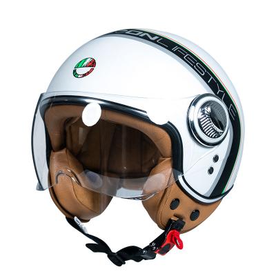 Китай Sun Shield Factory Sale Classic Vintage Face Open Face Hidden Visor High Quality Advanced ABS For Motorcycle Helmet 110 продается