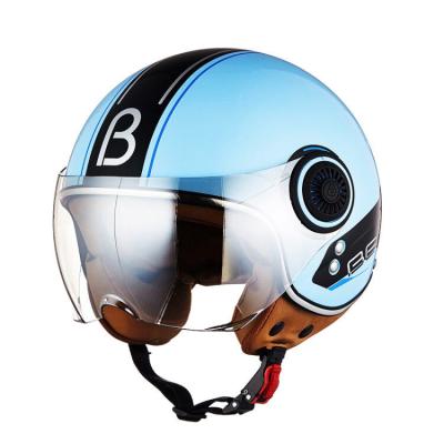 Κίνα Retro Sun Shield Open Face Helmet Retro Motorcycle Helmet With Gogglesbicycle Racing Motocrossbike Helmet With Sun Visor προς πώληση