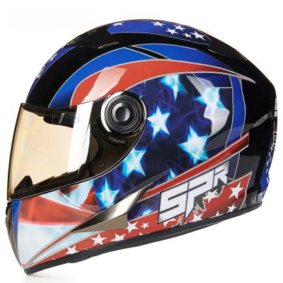 Chine New Promotional High Quality Cross-country Sun Shield Motorcycle Helmet Personality Full Face Male Motorcycle Road Helmet CEE 22.06 502 à vendre