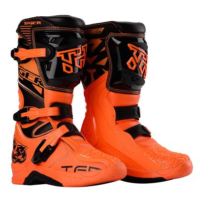 China Wholesale Latest Style Motocross Boots Upper Kids Anti-UV Racing Waterproof Rain Rider Boots Adventure Motorcycle Shoes zu verkaufen