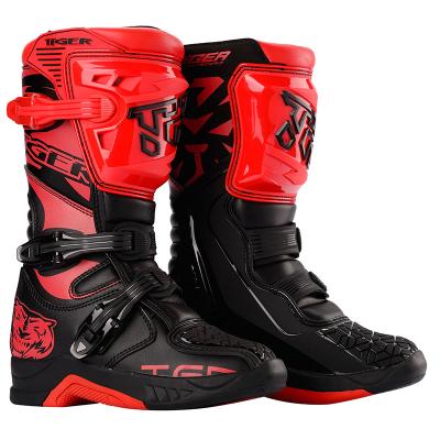 中国 Kids Anti-UV Only Riding Microfiber Leather Motorcycle Boots Motocross Motorcycle Riding Boots Motor Bike Racing Shoes 販売のため