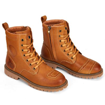 Κίνα Deodorization Motorcycle Shoes Waterproof Long Boots Genuine Leather Motorcycle Made Leather Racing Boots Rider Shoes F2 προς πώληση