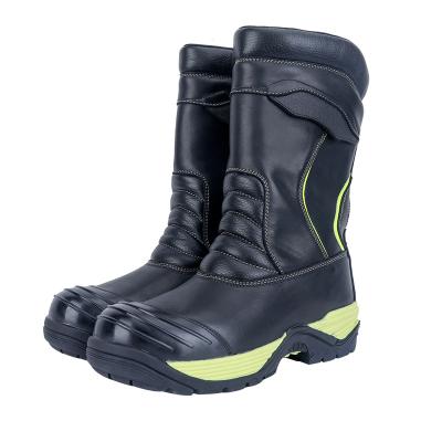 中国 EN 15090 Fire Fighter Steel Fire Resistant Non-Slip Leather Boots Fire Retardant Toe Safety Shoes Work Boots For Men 1104 販売のため