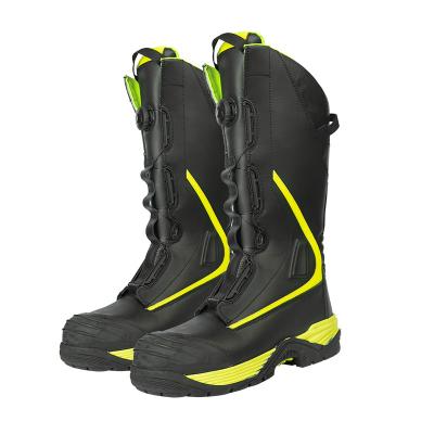 中国 Wholesale Steel Toe Fire Retardant Anti-Static Anti-Tear Safety Fire Resistant Barrel Toe Firefighter Boots 1105 販売のため