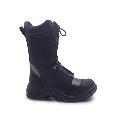 중국 20345:2004 Steel Toe EN Firefighter Fire Retardant With Reflective Anti-Static Shoes Leather Zipper Auto-Lace Training Safety Boot 2020 판매용