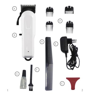 China New Design Premium Low Noise Portable Electric Hair Trimmers Hot Selling Waterproof Hair Cutting Machine For Men for sale