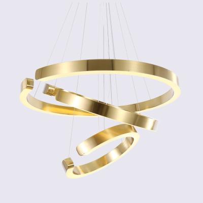 China Modern Nordic circular dome ceiling ceiling hanging gold kitchen metal hotel luxuary modern brushed brushed lighting led pendant light for sale