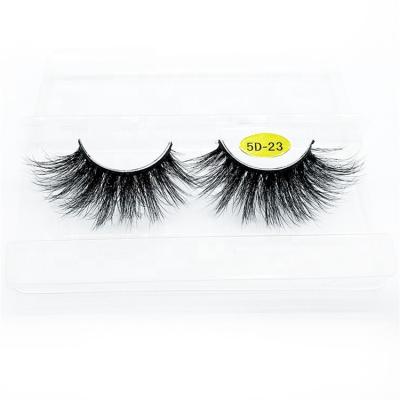 China Private Label Natural Long False Lashes 25mm Real Mink 3D False Eyelashes for sale