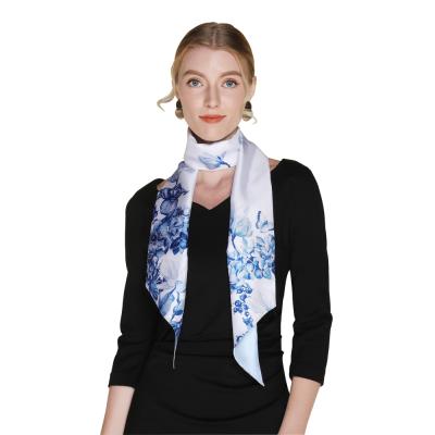 China Decration Custom Small Size Scarf Silk Twill Scarves For Women for sale