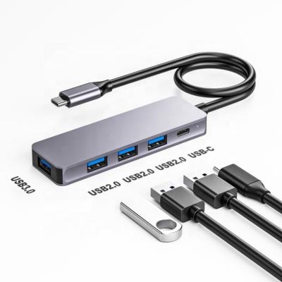 China Transfer Data+charger Foil 5 In 1 Multi Function C 3.0 USB Hub Docking Station Adapter Type With PD Charger For MacBook iPad PC for sale