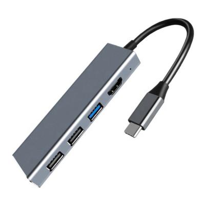 China Transfer Data+Charger Aluminum Multi Function Type C 3.0 USB Hub With HDTV+PD Charger Docking Station For Mac iPad PC for sale