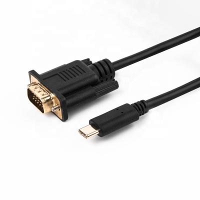 China COMPUTER Type C to VGA Converter 1.8m Adapter 1080P Cable For External Laptop UHD Video Projector for sale