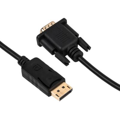 China COMPUTER 6Ft 1.8m DisplayPort to VGA Cable Gold Plated DP to Male VGA Black Cable for sale