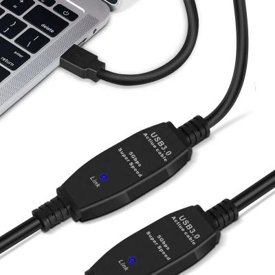 China COMPUTER factory hot sale 5m 10m 15m usb3.0 amplify extension cable male to female with signal amplifier cable for sale