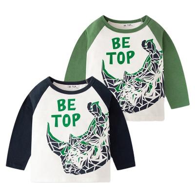 China QUICK DRY 100% cotton long sleeve kids printing baby boy clothes children's clothing shirts kids boys T-shirts kids clothing for sale