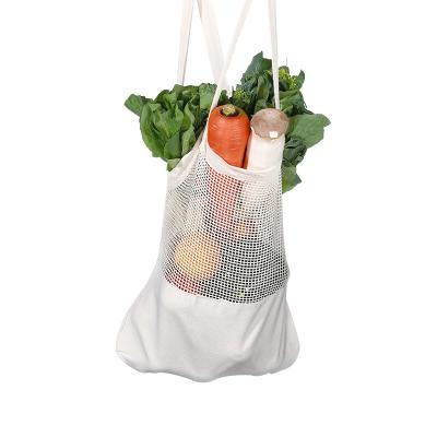 China New Design Mesh Color Half Drawstring Half Drawstring Cotton Reusable Bags No Mesh Solid Eco Friendly Organic Natural Waste for sale