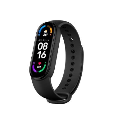 China APP 6 Heart Rate Fitness Tracker AMOLED Screen Smart Band 5 Color Bracelet MI Band Sport Wristband Xiaomi Original BT Control 1.56