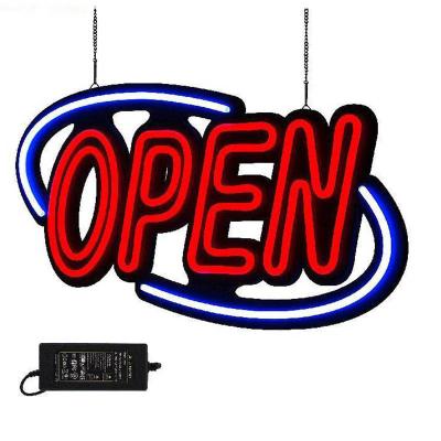 China Others Custom Neon OPEN Signs Light Up 60W LED Light Clubs Large Business Horizontal Shop Shop Flash Neon Sign for sale