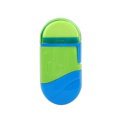 China Plastic Manual Square With Rubber Plastic Color Penknife Pencil Sharpener Models Portable Pencil Sharpener Wholesale for sale