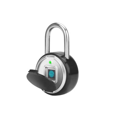 China Body: 6061 Alloy Intelligent Digital Round Fingerprint Padlock Waterproof Electronic Padlock Lock for sale