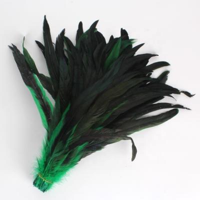 China Decorations Feathers Head 30-35cm Direct Dyed Rooster/Rooster's Tail For Garment/Hats Stage Decoration for sale