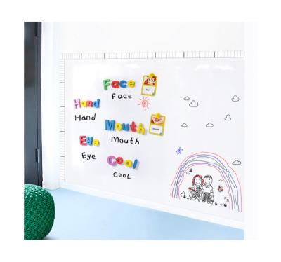 China Self Adhesive Flexible Dry Erase Iron Erase Whiteboard Magnetic Whiteboard Wallpaper Easy Back for Writing and Learning for sale