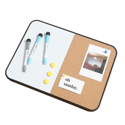 China Combo Board Premium Quality Soft Frame Magnetic Dry Erase Board Combo With Cork Board Combo Board For Bulletin Board Note for sale