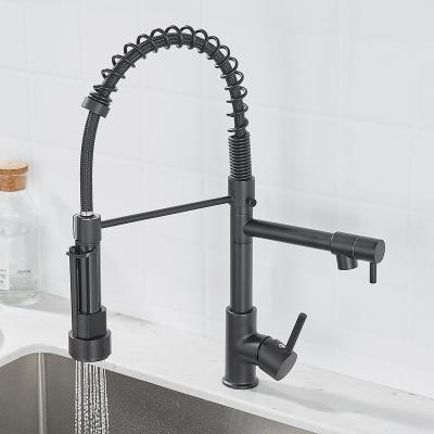 China Thermostatic Faucets Black Mixer Kitchen Chrome Kitchen Faucet Brass Cold And Hot Spring Faucet for sale