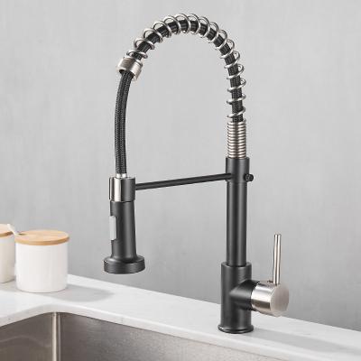 China Thermostatic Faucets China Factory Deck Mounted Brass Lower Spring Kitchen Faucet Mixer Tap for sale