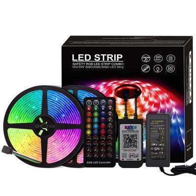 China Home Decor Sound Control TV Music Decoration Remote Control Light 12V 12V 5050RGB Head Led Strip Light for sale