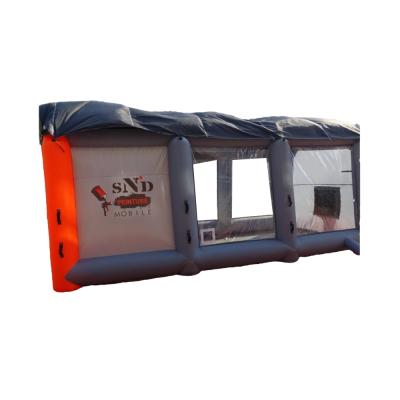 China Custom Portable Inflatable Car Paint Spray Booth Large For Semi Trucks Car Workstation Spray Tent Room For Sale Commercial for sale