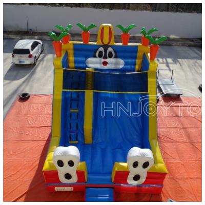 China Commercial PVC Air Jumping Bouncy Inflatable Bouncer Slide Bunny Castle Dry Slides For Outdoor Carnival Sport Games for sale