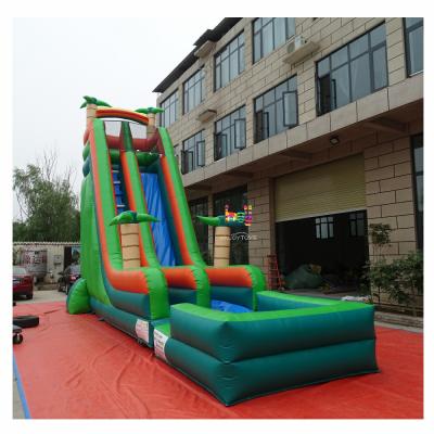 China PVC 27' Slide Splash and Backyard Pool Water Slides Inflatable Juegos Inflables for Adults Play for sale