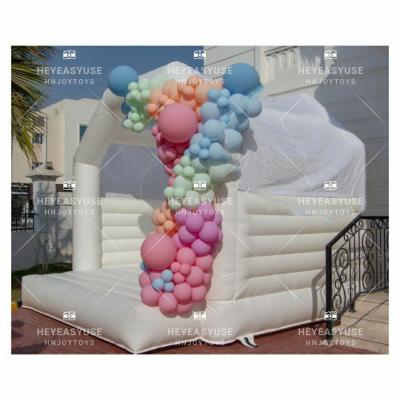 China Outdoor Playground Games White Mini Inflatable Castle For Kids Outdoor / Indoor Play Fun for sale