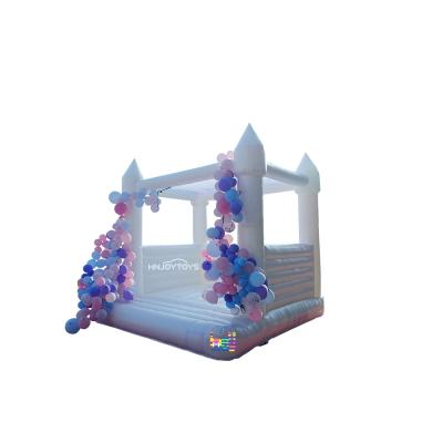 China Wedding Bounce House Ware PVC Bounce House Hot Selling White Wedding Party Jumping Inflatable Castle for sale