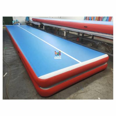 China Cheap Inflatable Air Track Customize Cheap Size DWF Gymnastics Stunt Tumbling Inflatable Air Track With Electric Air Pump for sale